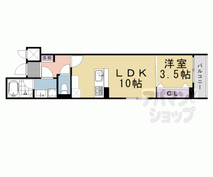 【ＳＴＡＮＤＺ四条西洞院】間取