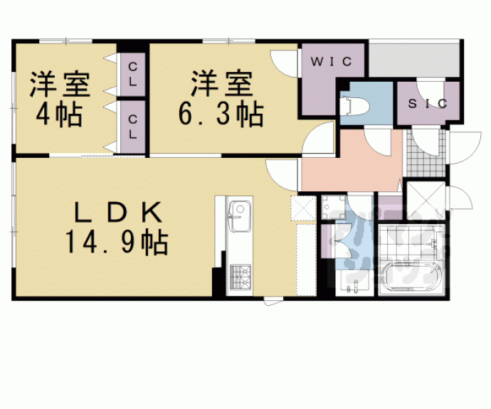 【ＳＴＡＮＤＺ四条西洞院】間取