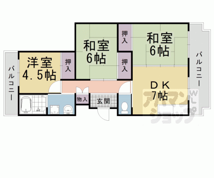 【洛西北福西市営住宅】間取