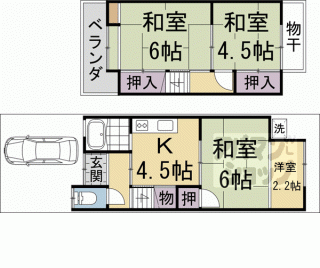 【醍醐外山街道町貸家】