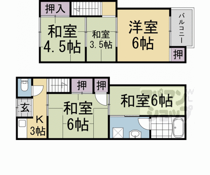 【向島庚申町貸家】間取