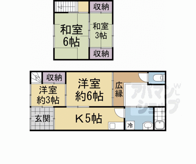 【直違橋貸家】間取