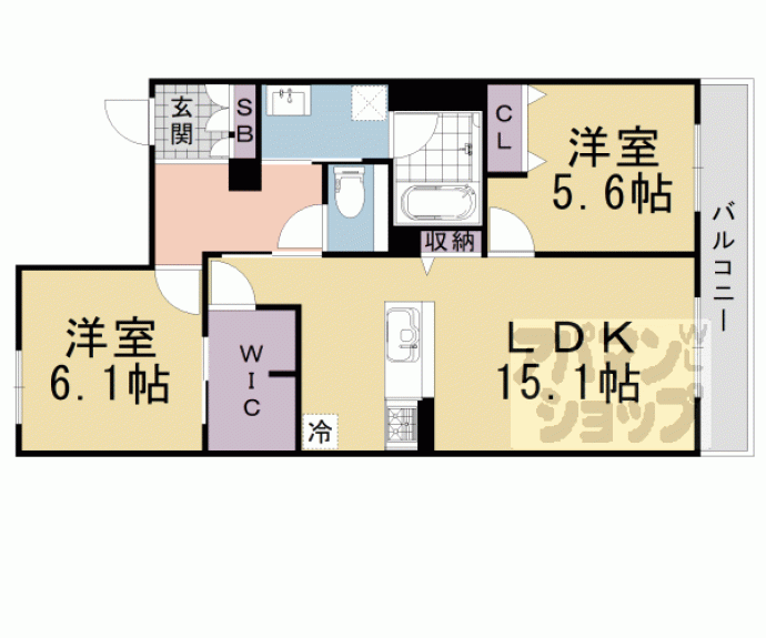 【シャンデブラン桂】間取