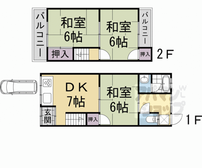 【南堀池貸家】間取