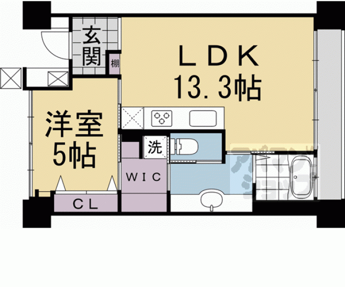【シャリマー西大路】間取