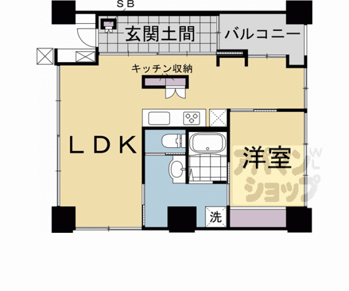 【シャリマー西大路】間取