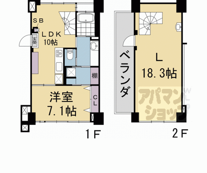 【シャリマー西大路】間取