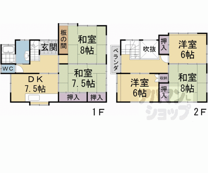 【大久保町北ノ山貸家】間取