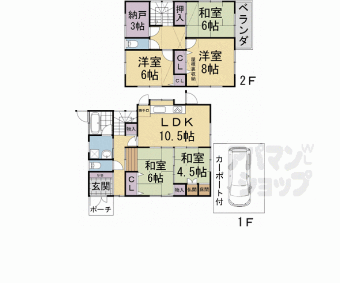 【羽拍子町貸家】間取