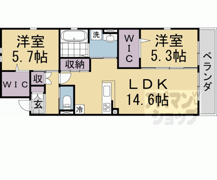 【ユアメゾン北白川・嶽水】間取