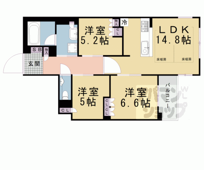 【イーグルコート京都御所南プレミアム迎賓館】間取