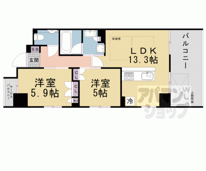 【イーグルコート京都御所南プレミアム迎賓館】間取