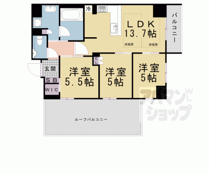 【イーグルコート京都御所南プレミアム迎賓館】間取