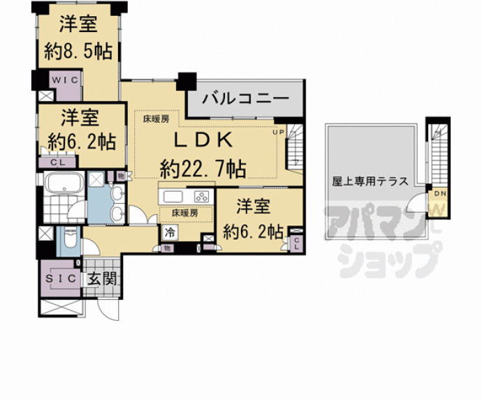 【イーグルコート京都御所南プレミアム迎賓館】間取