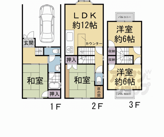 【壬生森町貸家】間取