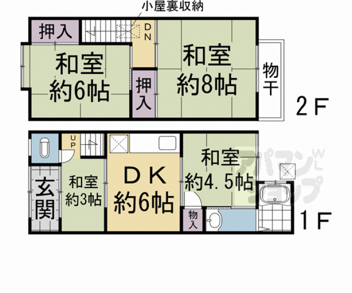 【花園馬代町貸家７－９】間取