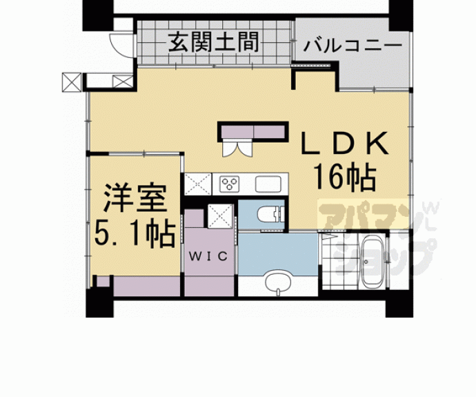 【シャリマー西大路】間取