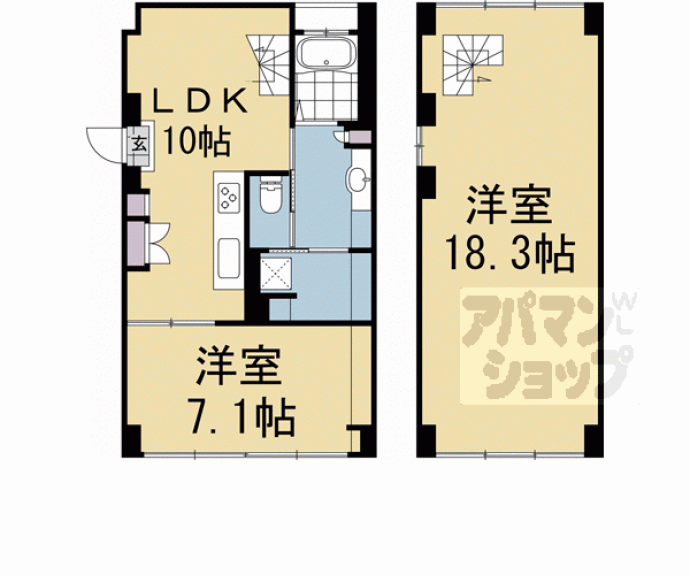 【シャリマー西大路】間取