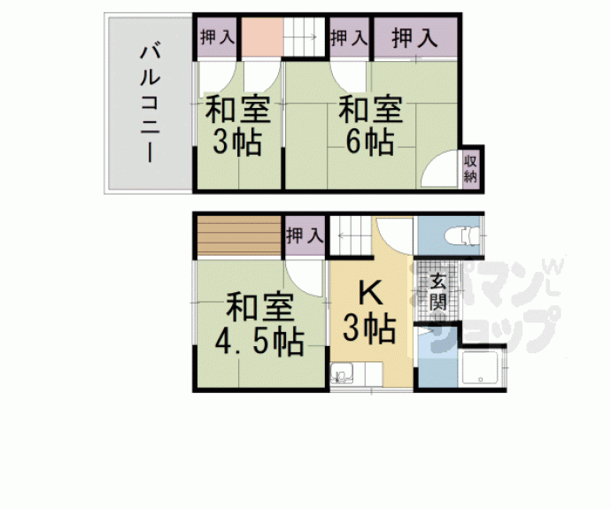 【小野御所ノ内町貸家】間取