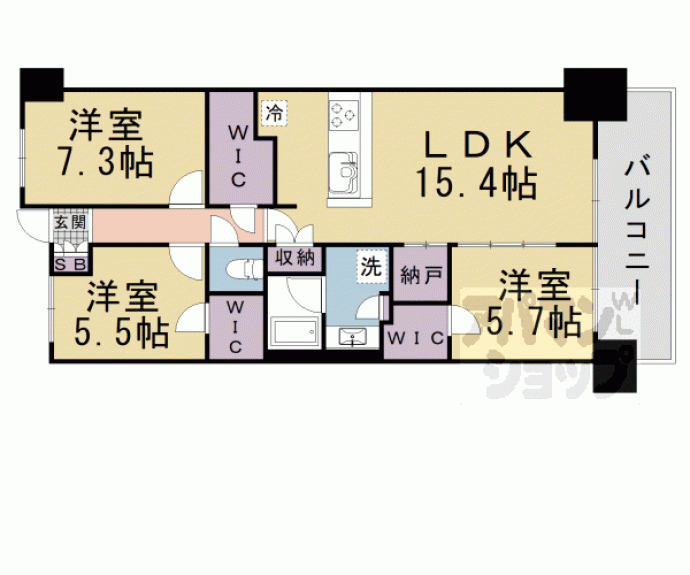 【プラウドシティ大津京】間取