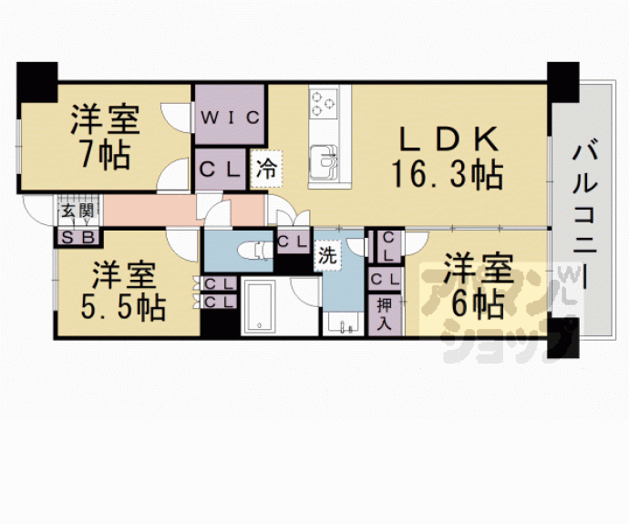 【プラウドシティ大津京】間取