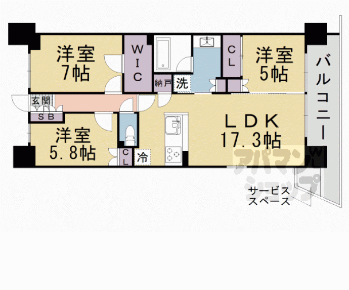 【プラウドシティ大津京】間取