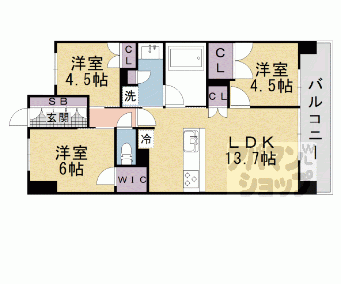 【プレミスト大津京】間取