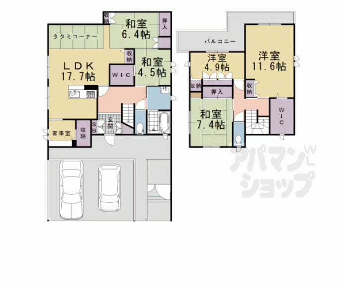 【梅が丘３丁目貸家】間取