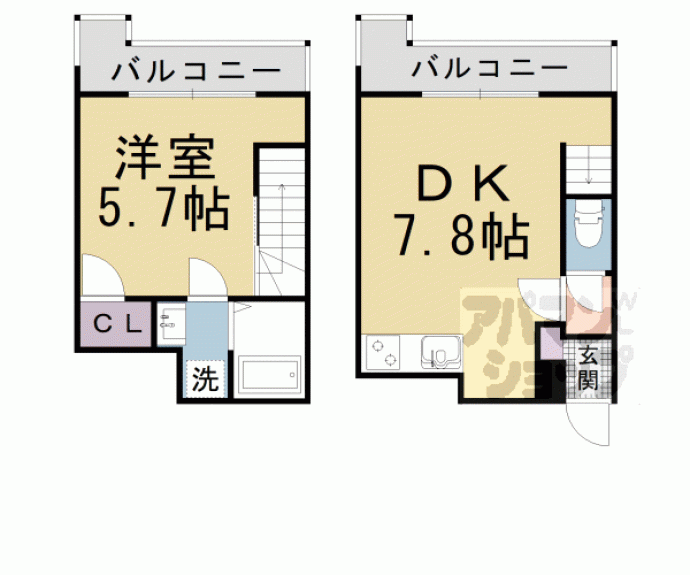 【仮称）御陵中筋町共同住宅】間取