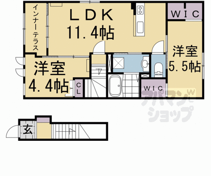 【コンフィー下在地】間取