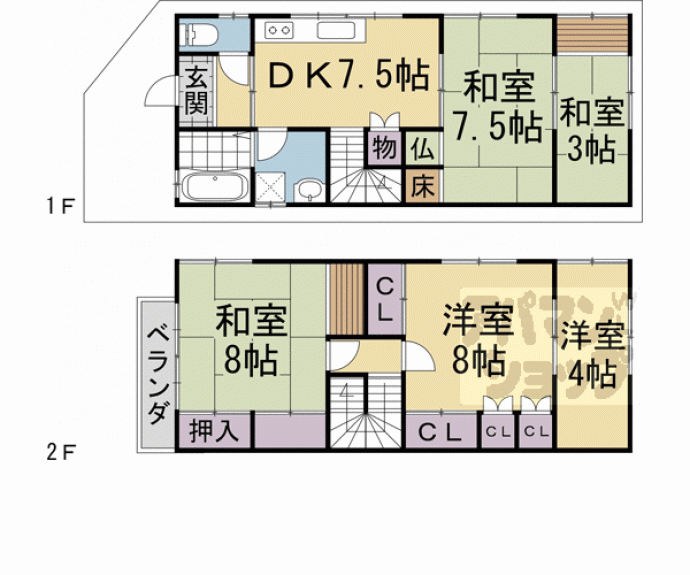 【新田島貸家】間取