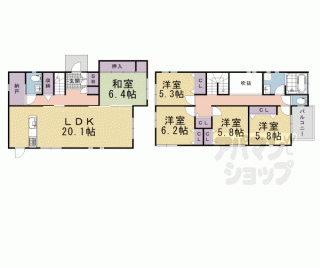 【御陵大枝山町３丁目貸家】