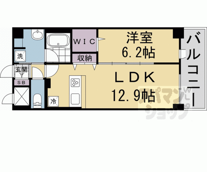 【Ｒａｆｆｉｎｅ京都上鳥羽】間取