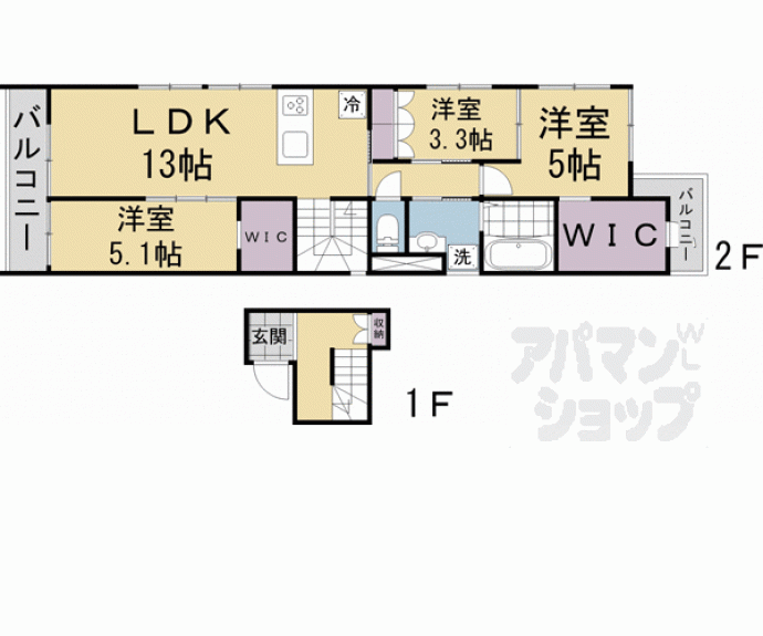 【ＦＯＲＥＳＴ　ＭＡＩＳＯＮ　柳水町】間取