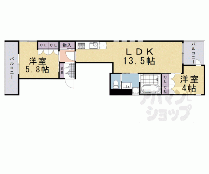 【ＦＯＲＥＳＴ　ＭＡＩＳＯＮ　柳水町】間取