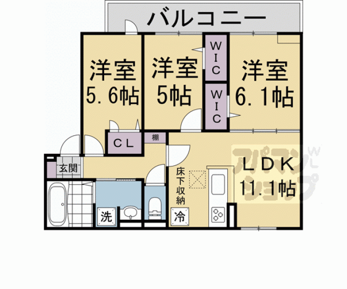 【（仮称）Ｄ－ＲＯＯＭ京都市中京区壬生下溝】間取