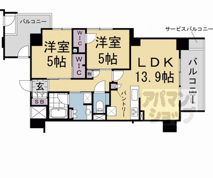 【レーベン清水五条】間取