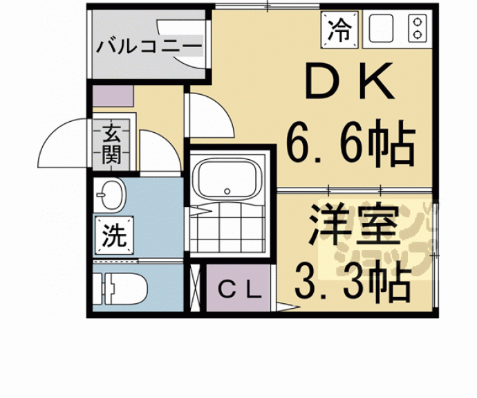 【ポルティエ太秦】間取