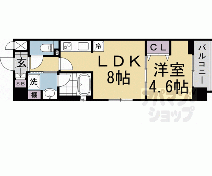 【ベラジオ雅東寺ＷＥＳＴ】間取