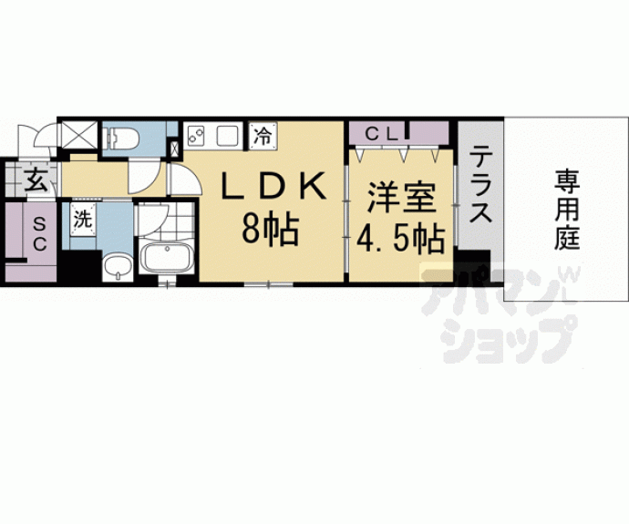 【ベラジオ雅東寺ＷＥＳＴ】間取