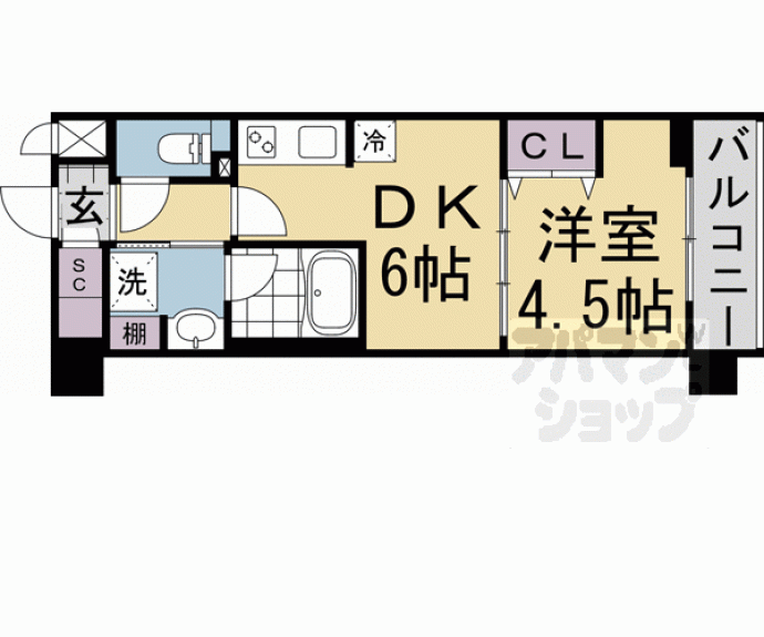 【ベラジオ雅び東寺ＷＥＳＴ】間取