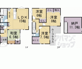 【南区唐橋琵琶町貸家５５－１１】