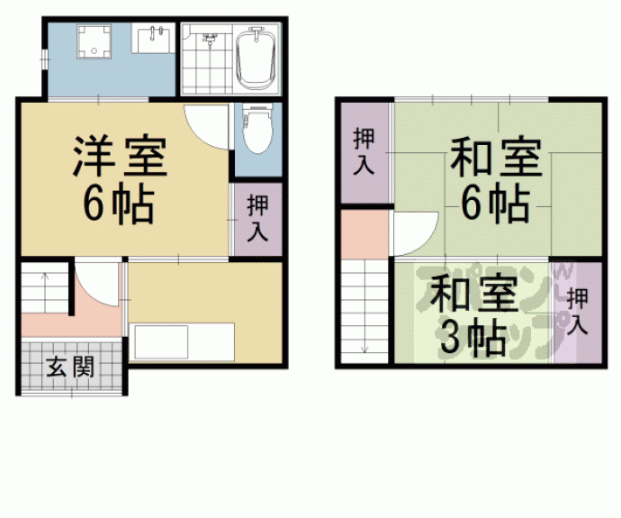 【下津林貸家】間取