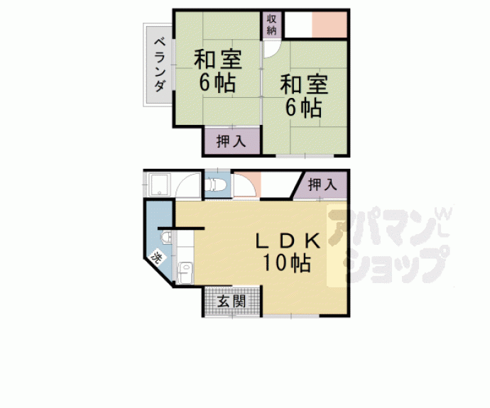 【大宅甲ノ辻町貸家】間取