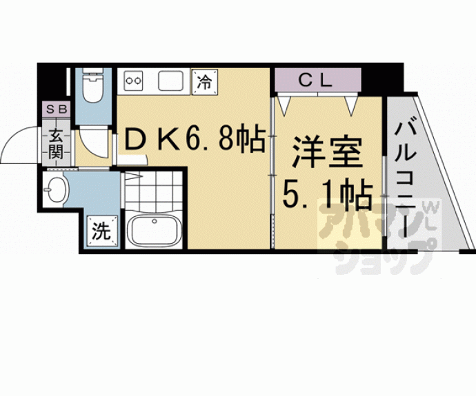 【ＡＲＣＡ西京極】間取