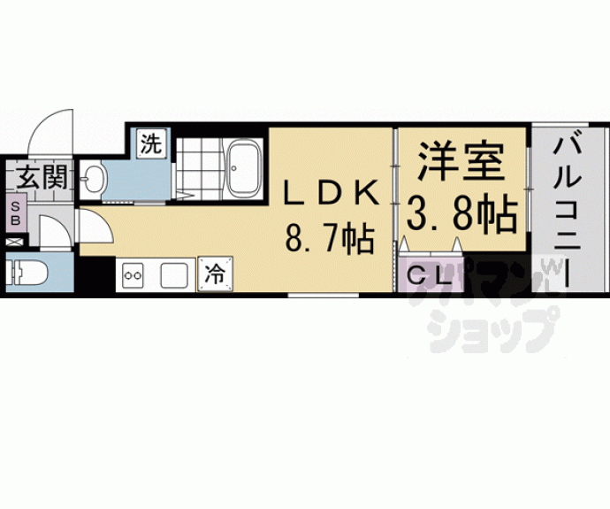 【ＡＲＣＡ西京極】間取