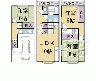 【深草下河原町貸家】