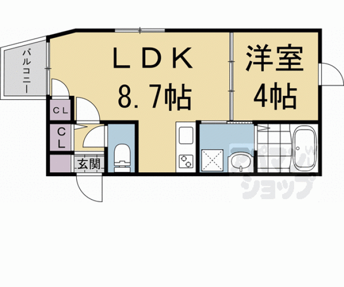 【ｇｒａｚｉｏｓｏ聖護院】間取