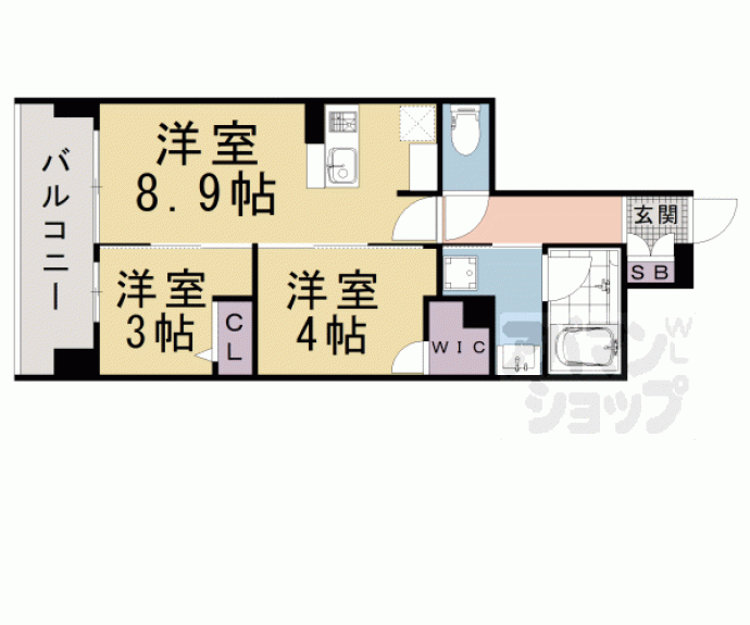 【ＳＴＡＮＤＺ河原町五条】間取