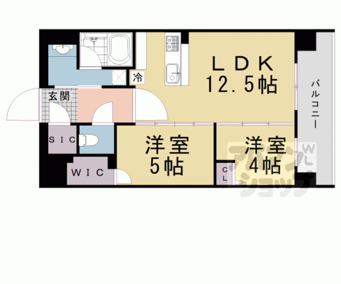 【ＳＴＡＮＤＺ河原町五条】間取